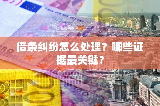 武汉借条纠纷怎么处理？哪些证据最关键？