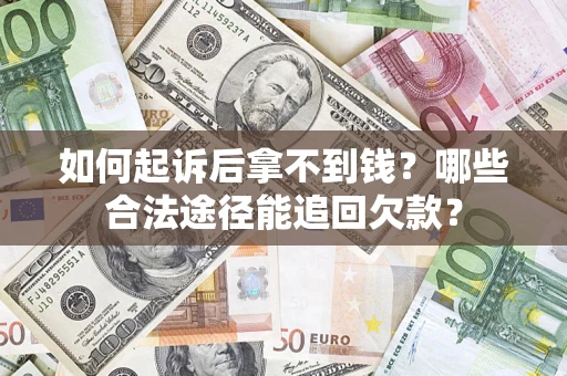 武汉如何起诉后拿不到钱？哪些合法途径能追回欠款？