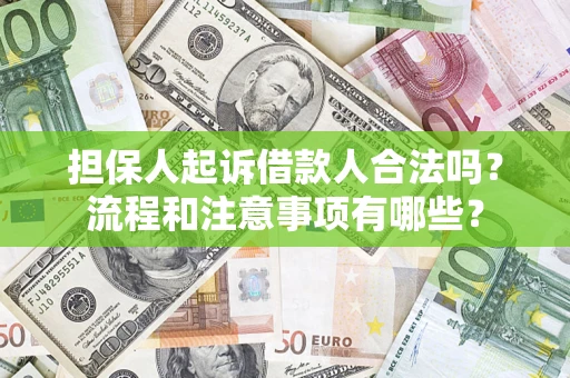 武汉担保人起诉借款人合法吗？流程和注意事项有哪些？