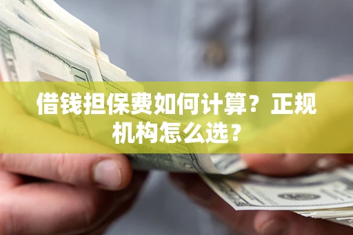 武汉借钱担保费如何计算？正规机构怎么选？