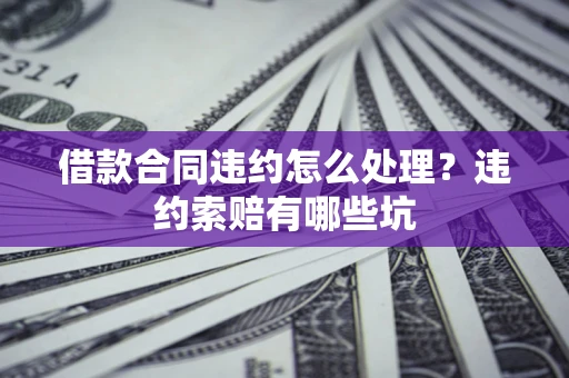 武汉借款合同违约怎么处理？违约索赔有哪些坑