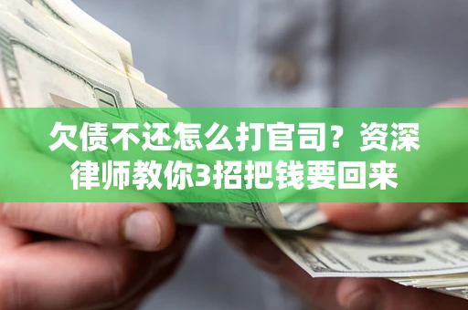 武汉欠债不还怎么打官司？资深律师教你3招把钱要回来