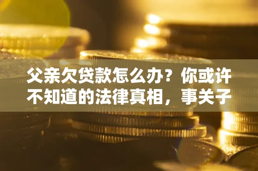 武汉父亲欠贷款怎么办？你或许不知道的法律真相，事关子女未来