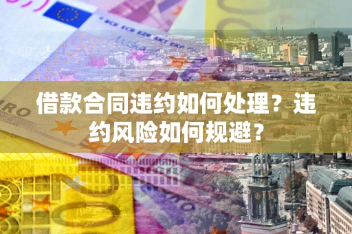 武汉借款合同违约如何处理？违约风险如何规避？