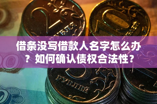 武汉借条没写借款人名字怎么办？如何确认债权合法性？