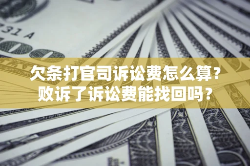 武汉欠条打官司诉讼费怎么算？败诉了诉讼费能找回吗？