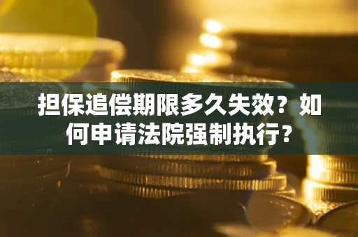 武汉担保追偿期限多久失效？如何申请法院强制执行？