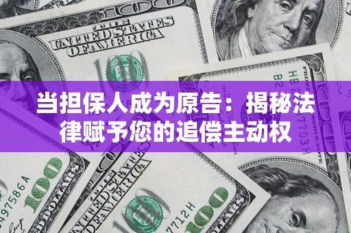武汉当担保人成为原告：揭秘法律赋予您的追偿主动权