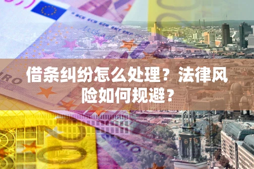 武汉借条纠纷怎么处理？法律风险如何规避？