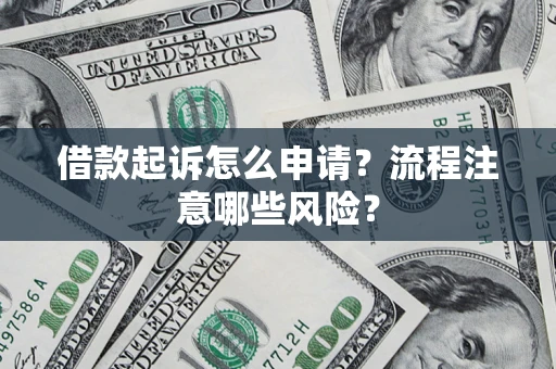 武汉借款起诉怎么申请？流程注意哪些风险？