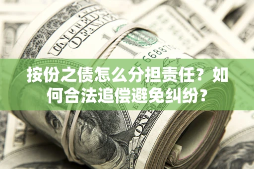 武汉按份之债怎么分担责任？如何合法追偿避免纠纷？